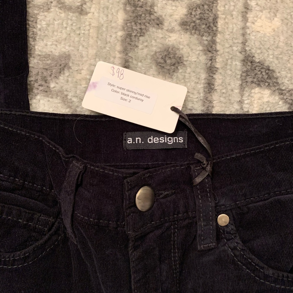 Black corduroy pants